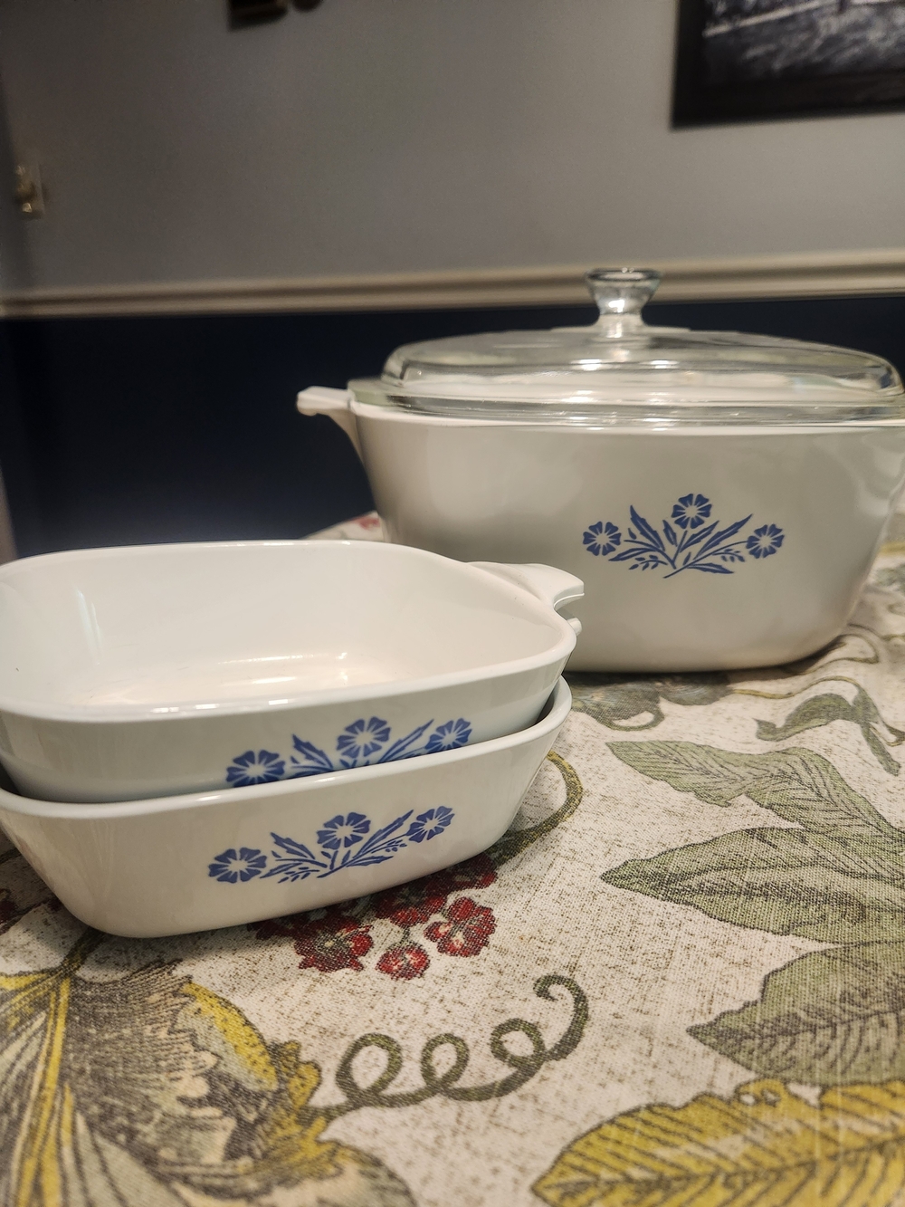 Vintage CorningWare Blue Cornflower 6-Piece Casserole Set w/ Lid – Made in USA - Picture 3 of 5